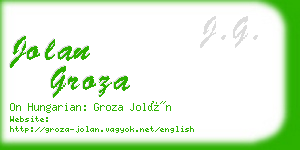 jolan groza business card